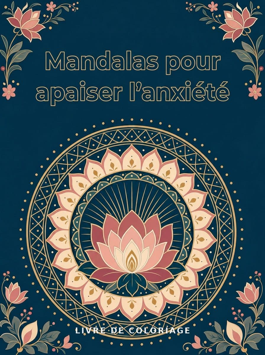 Mandalas pour apaiser l'anxiété coloring book cover