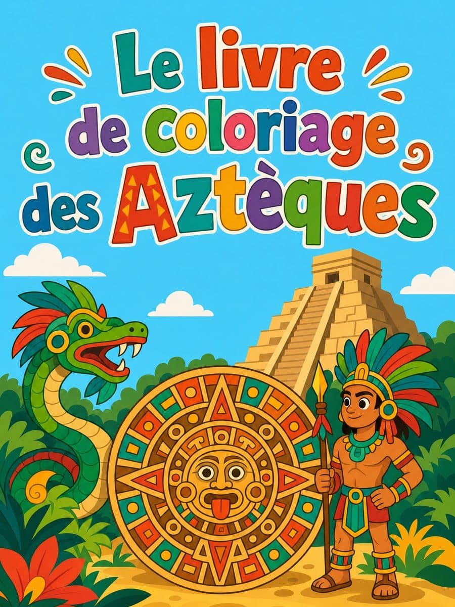 Le livre de coloriage des Aztèques coloring book — Cover