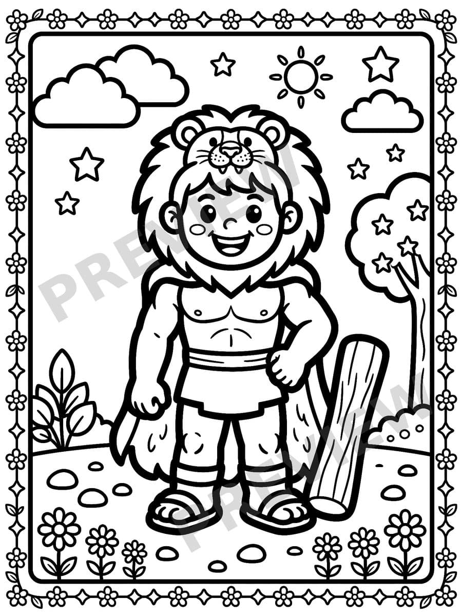 Hercules: Legendary Adventures Coloring Book Page Sample 2 thumbnail