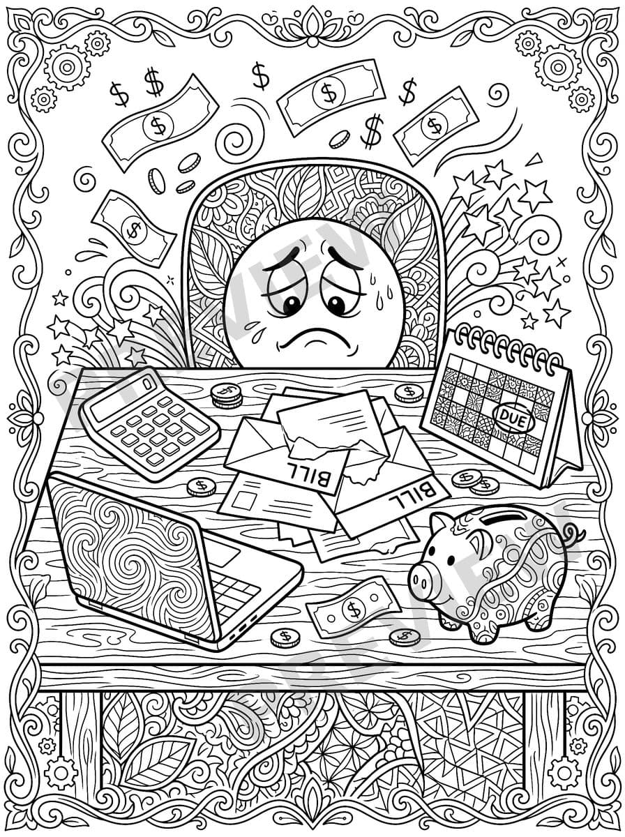 Dopamine Doodles: The Adult Life Coloring Book, sample page 3