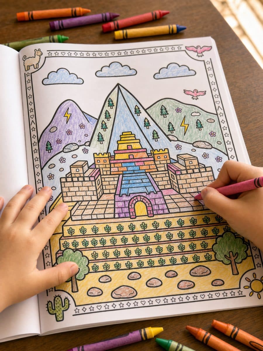 El Libro para Colorear del Imperio Inca para Niños Page Sample 1 thumbnail