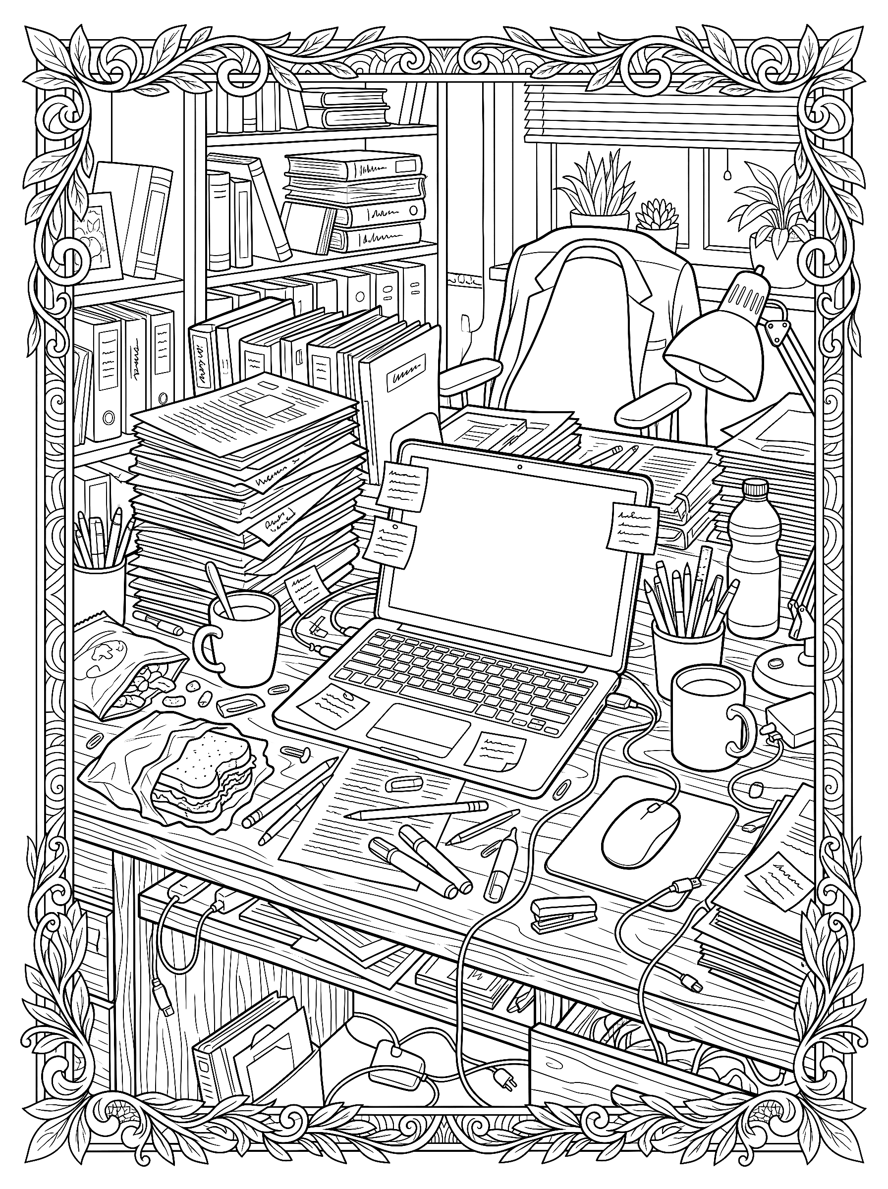 Free ADHD coloring page from The ADHD Brain Coloring Book