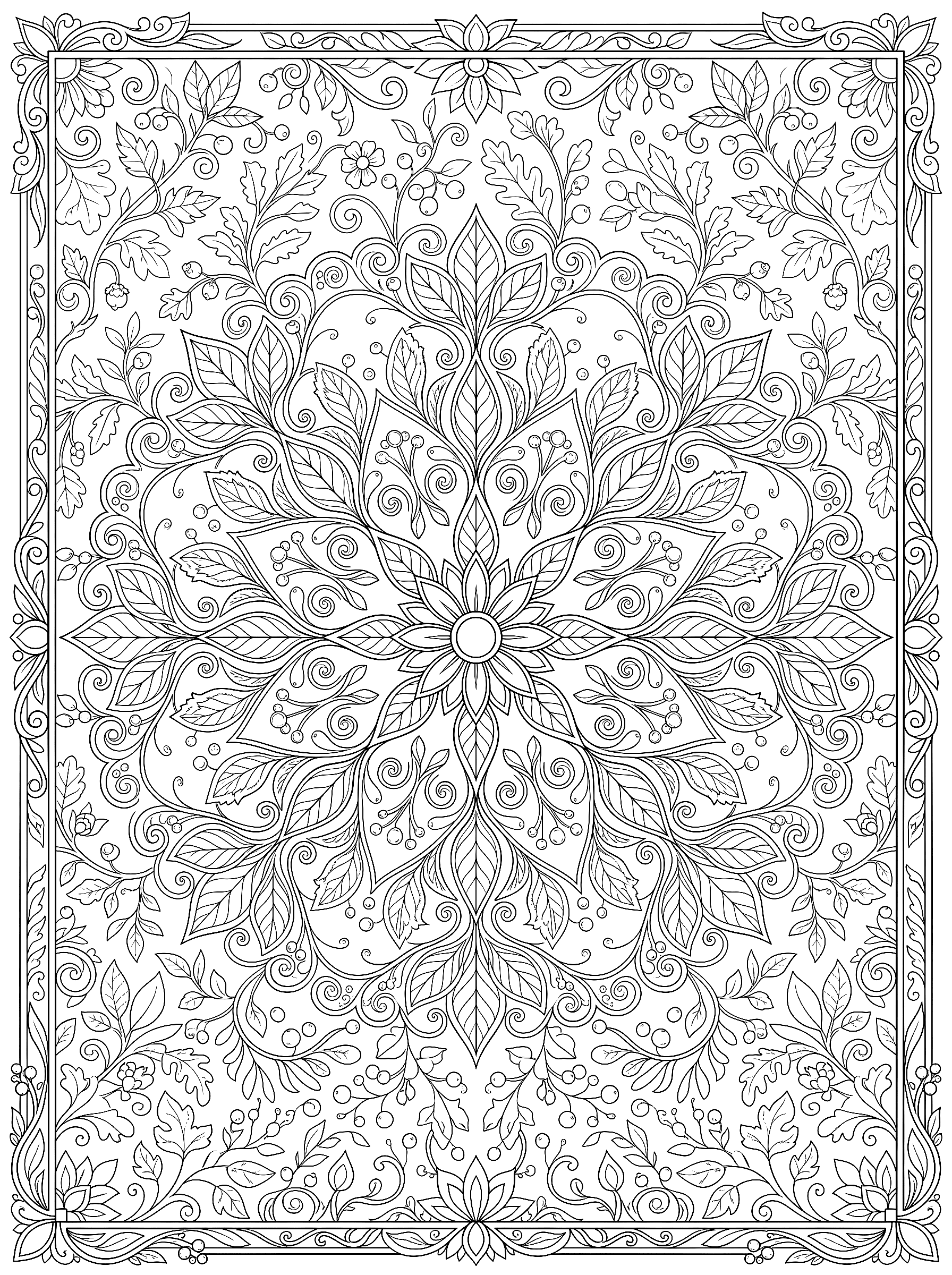Free ADHD coloring page from Mandalas for Anxiety Relief
