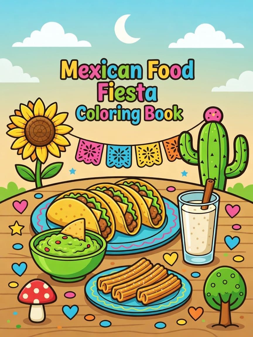 Mexican Food Fiesta Coloring Book cover