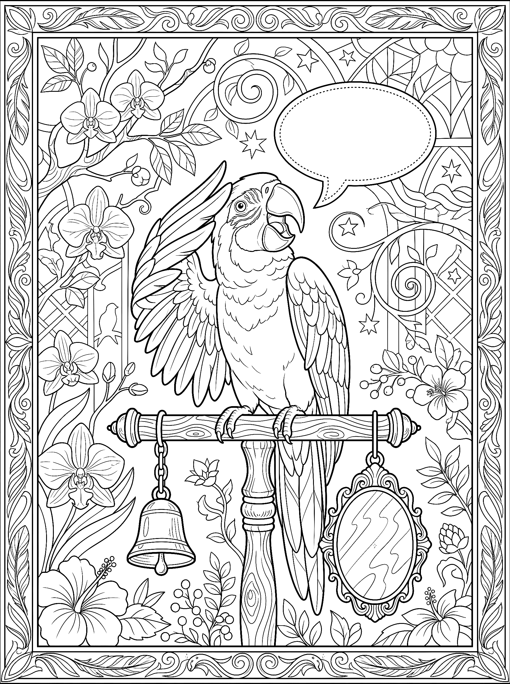 Free ADHD coloring page from ADHD Animals Coloring Book
