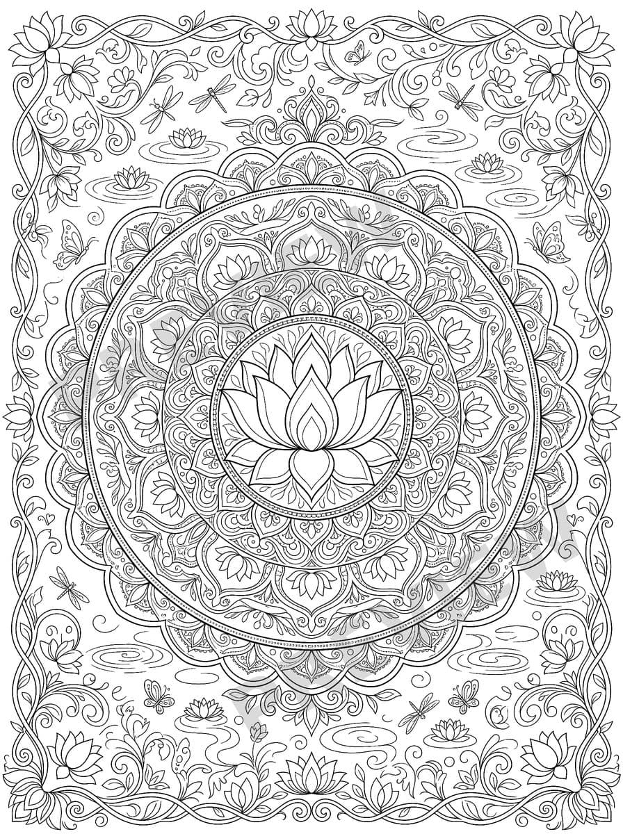 Mandalas for Anxiety Relief Page Sample 2 thumbnail