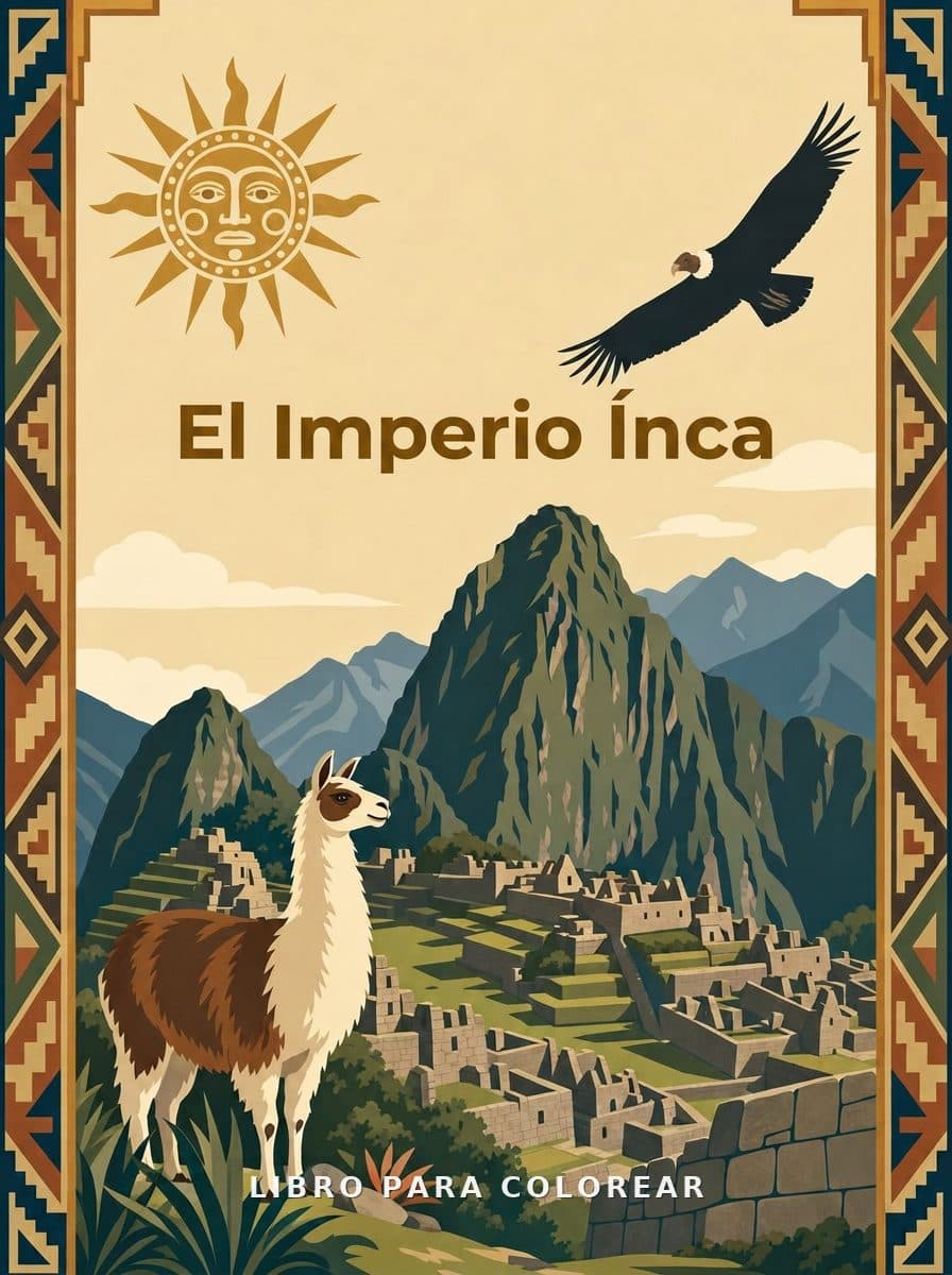 El Imperio Inca coloring book cover