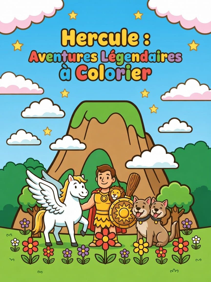 Hercule : Aventures Légendaires à Colorier coloring book cover