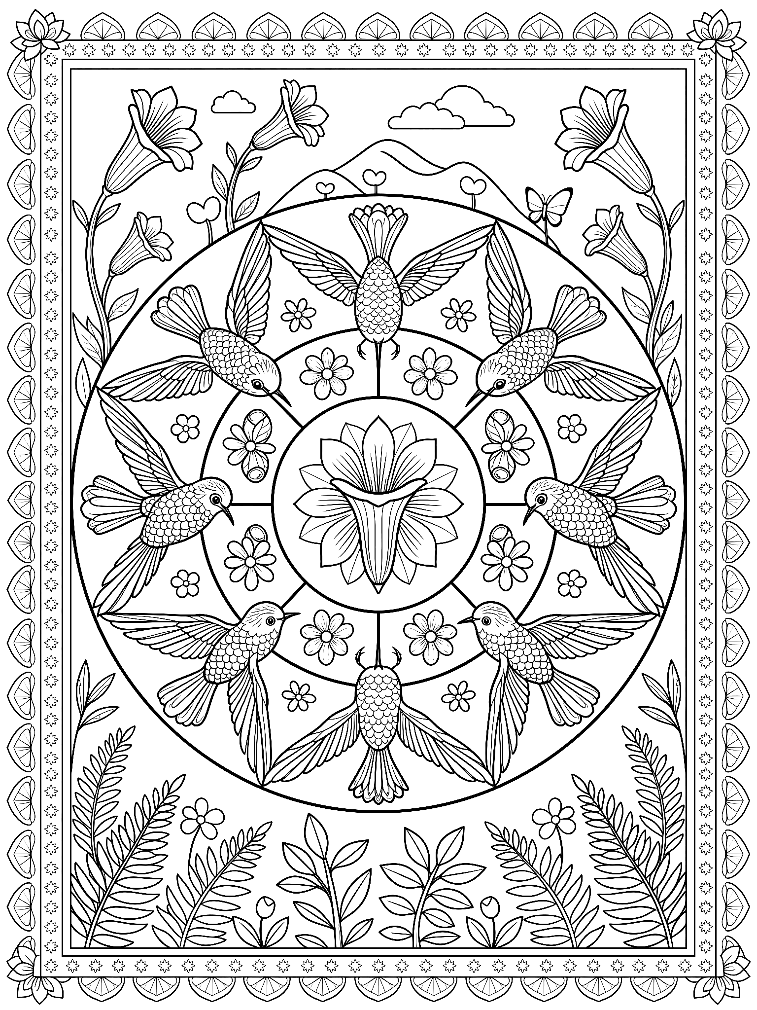 Free ADHD coloring page from Mandalas of Nature