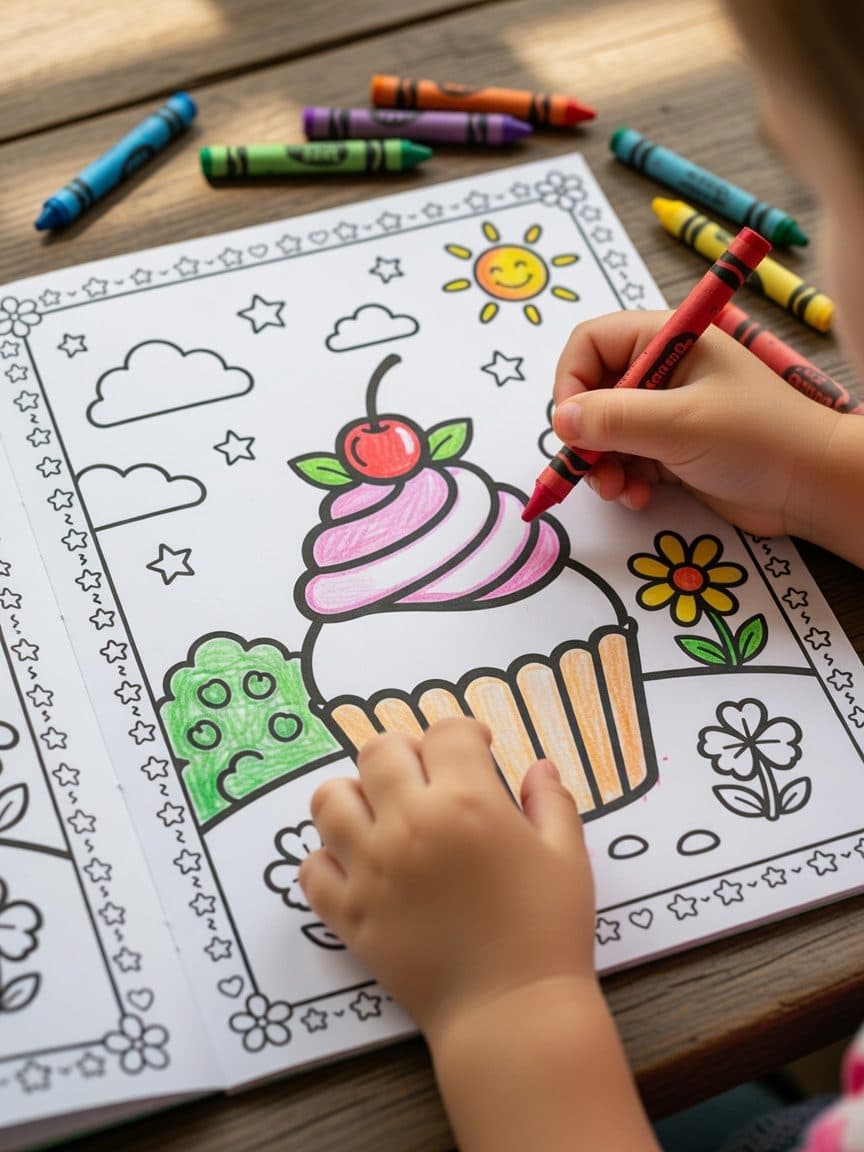 World Desserts Coloring Book Page Sample 1 thumbnail