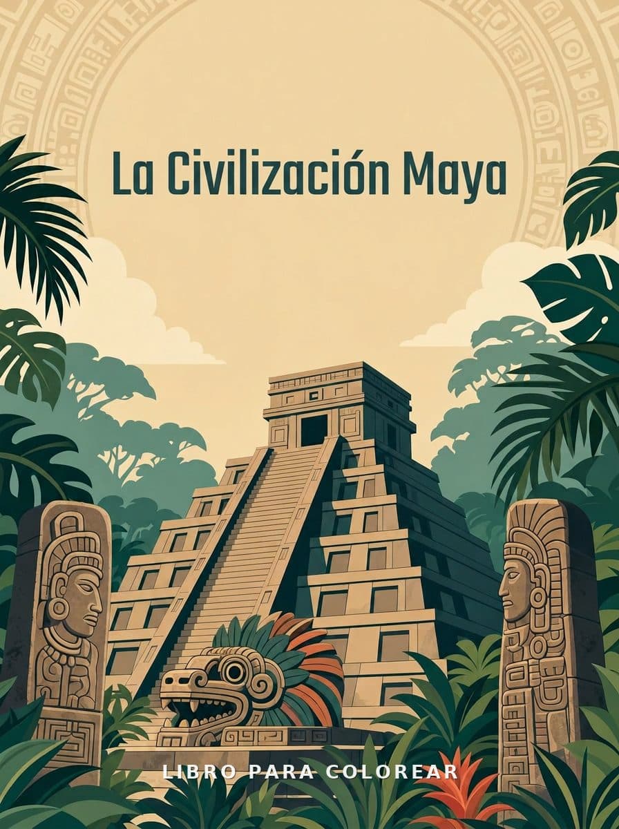 La Civilización Maya coloring book cover