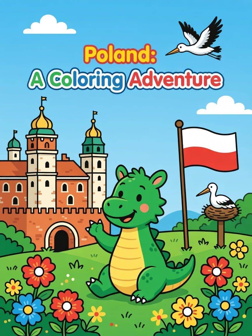 Poland: A Coloring Adventure cover