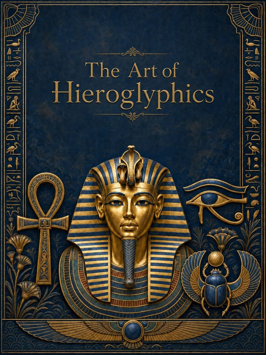The Art of Hieroglyphics coloring book cover