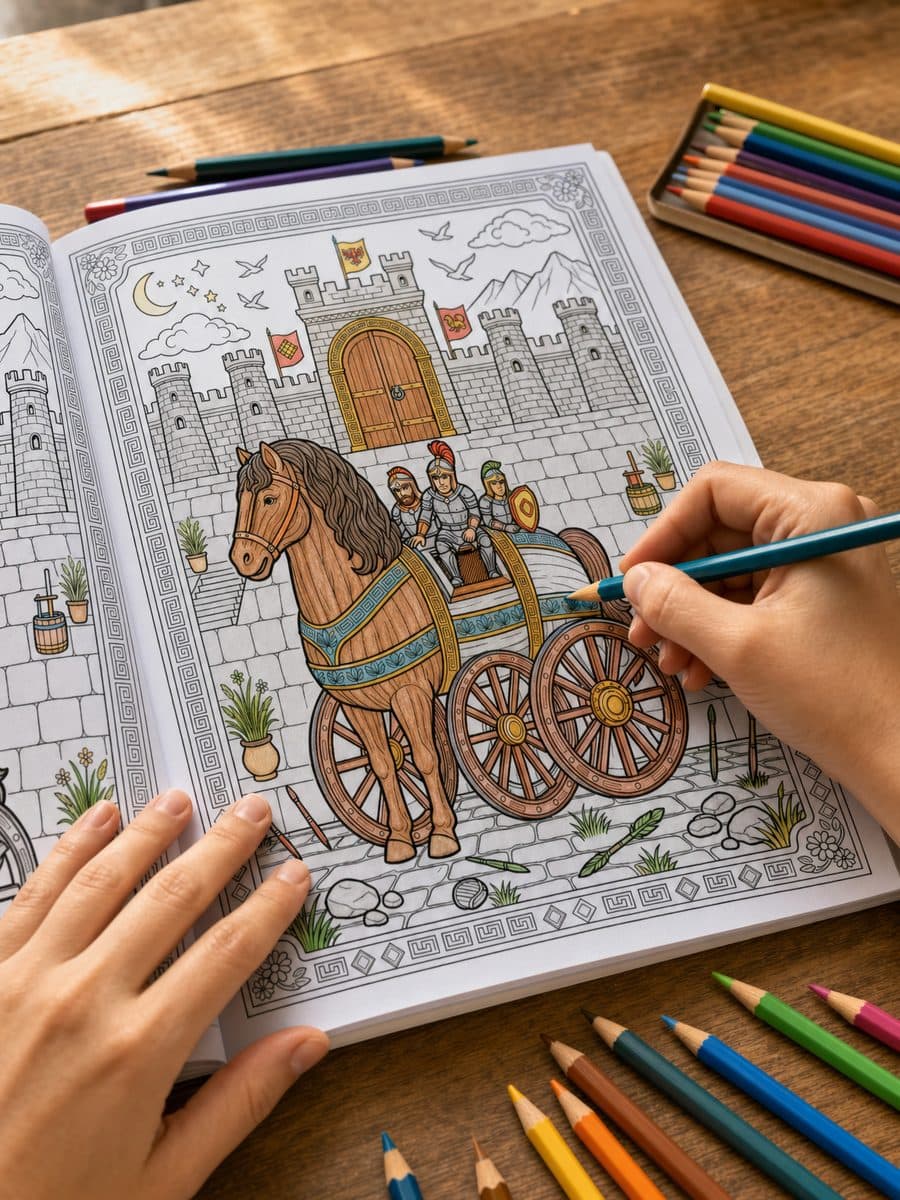 El libro para colorear de La Odisea Page Sample 1 thumbnail