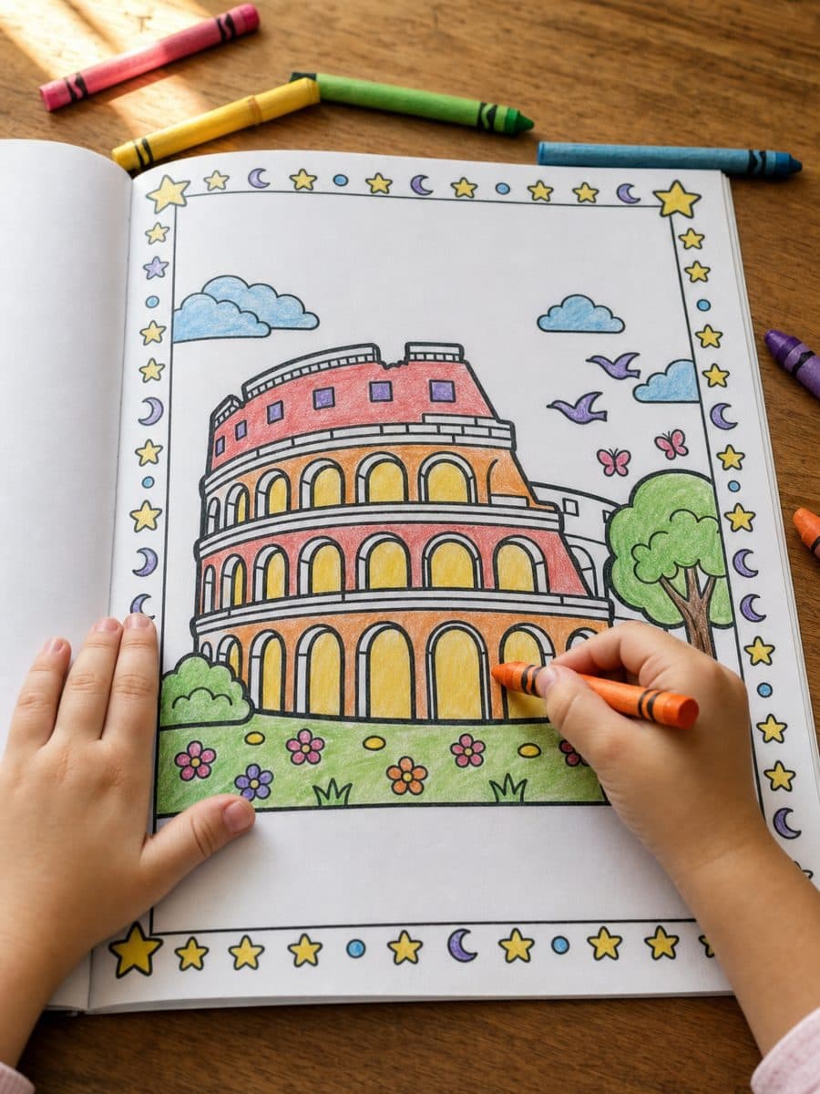 Ciao Italy! A Coloring Adventure Page Sample 1 thumbnail