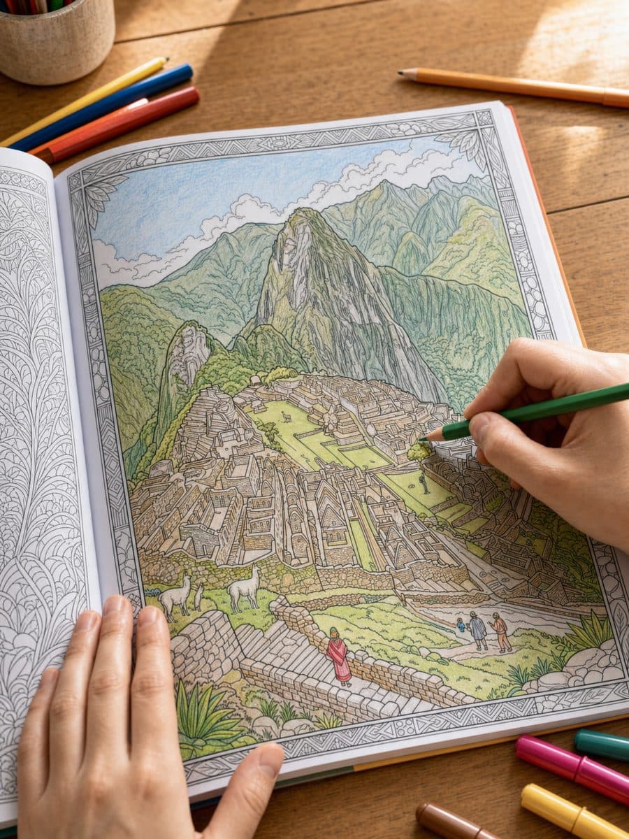 El Imperio Inca: Un Viaje de Colorear para Adultos Page Sample 1 thumbnail