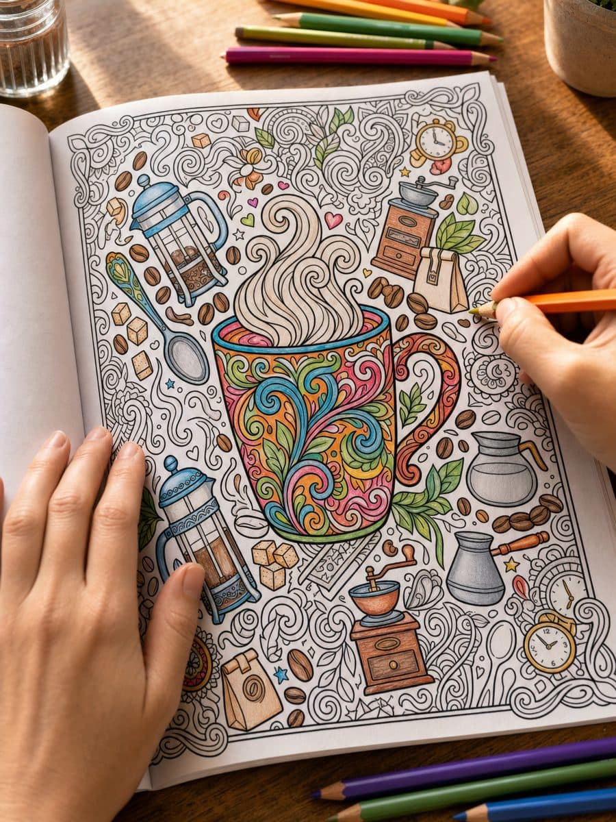 Dopamine Doodles: The Adult Life Coloring Book Page Sample 1 thumbnail