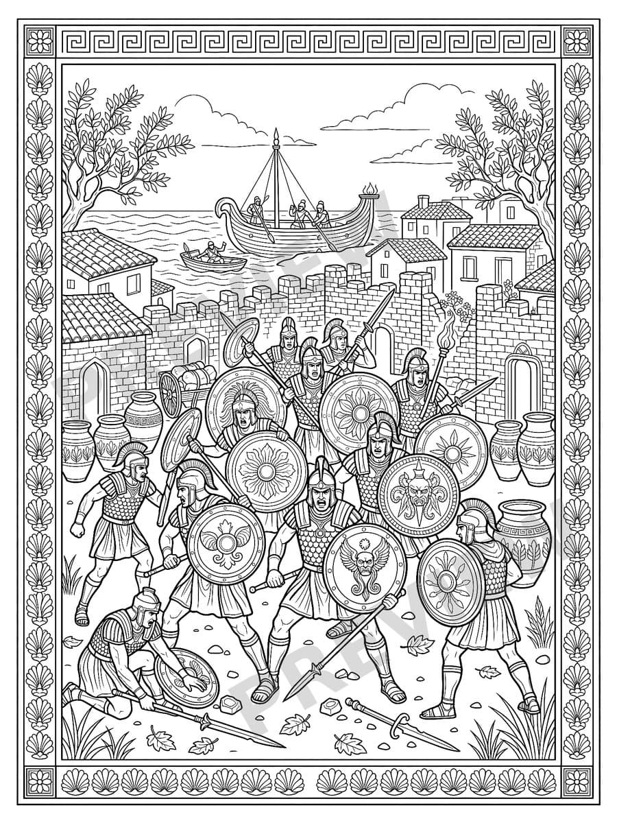 The Odyssey Coloring Book Page Sample 2 thumbnail