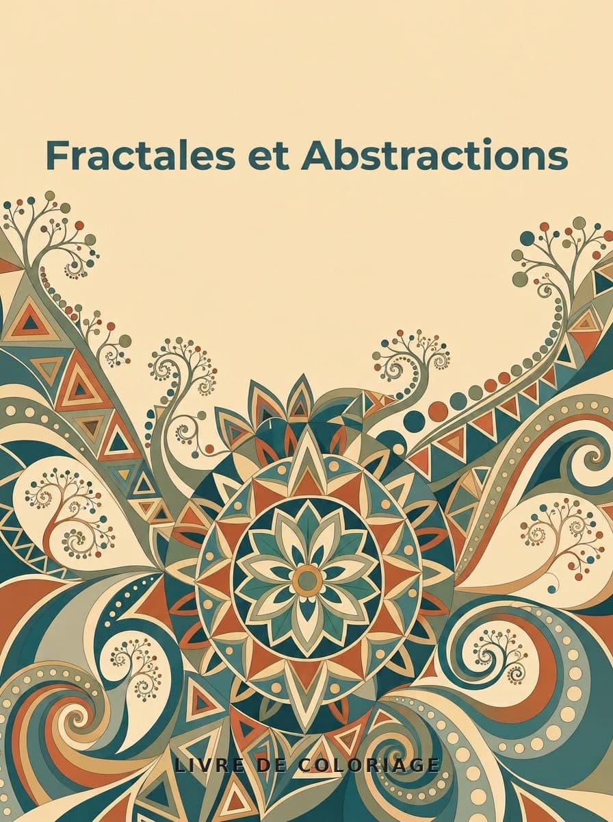 Fractales et Abstractions coloring book cover