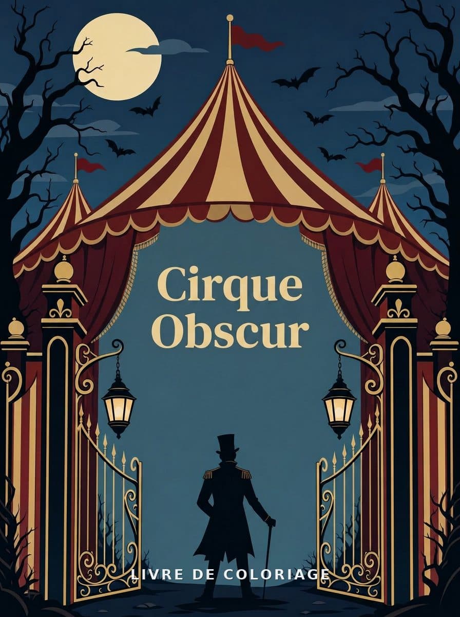 Cirque Obscur coloring book — Cover