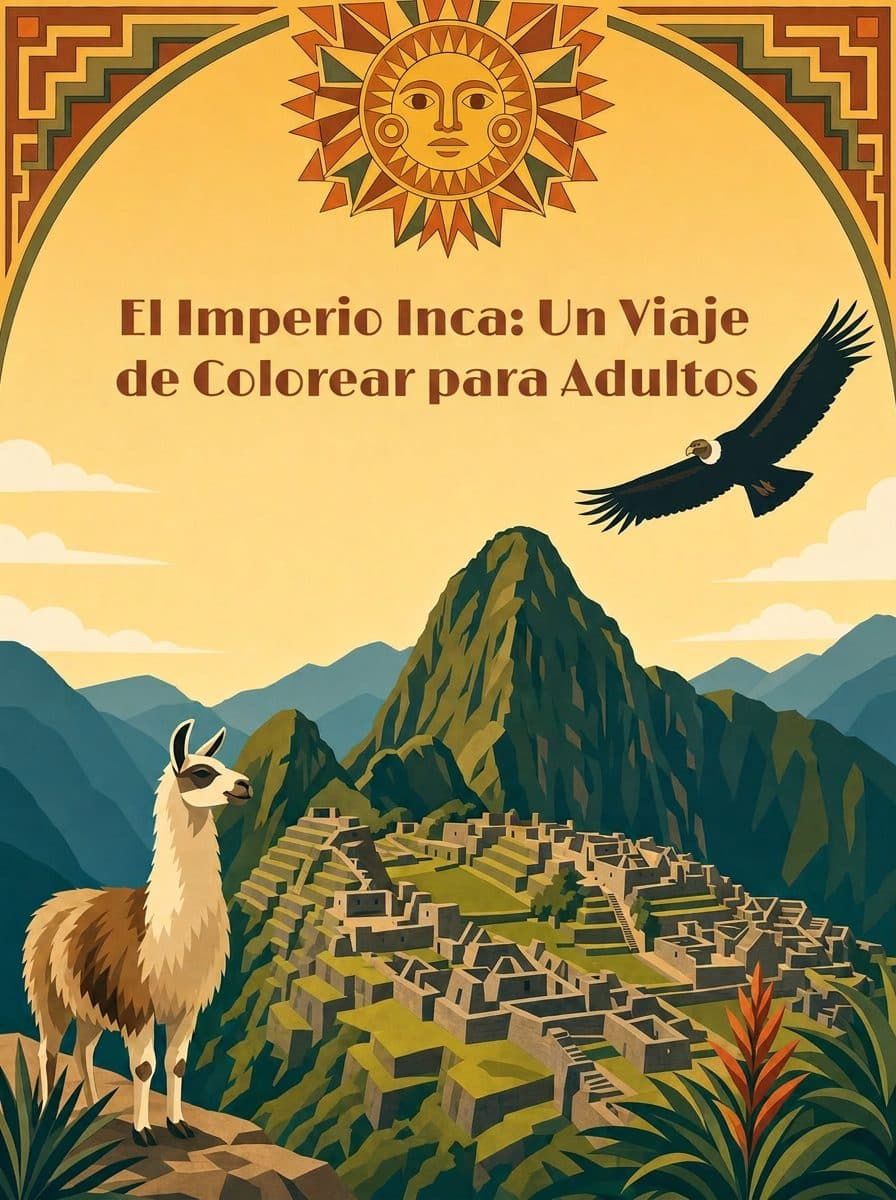 El Imperio Inca: Un Viaje de Colorear para Adultos coloring book cover