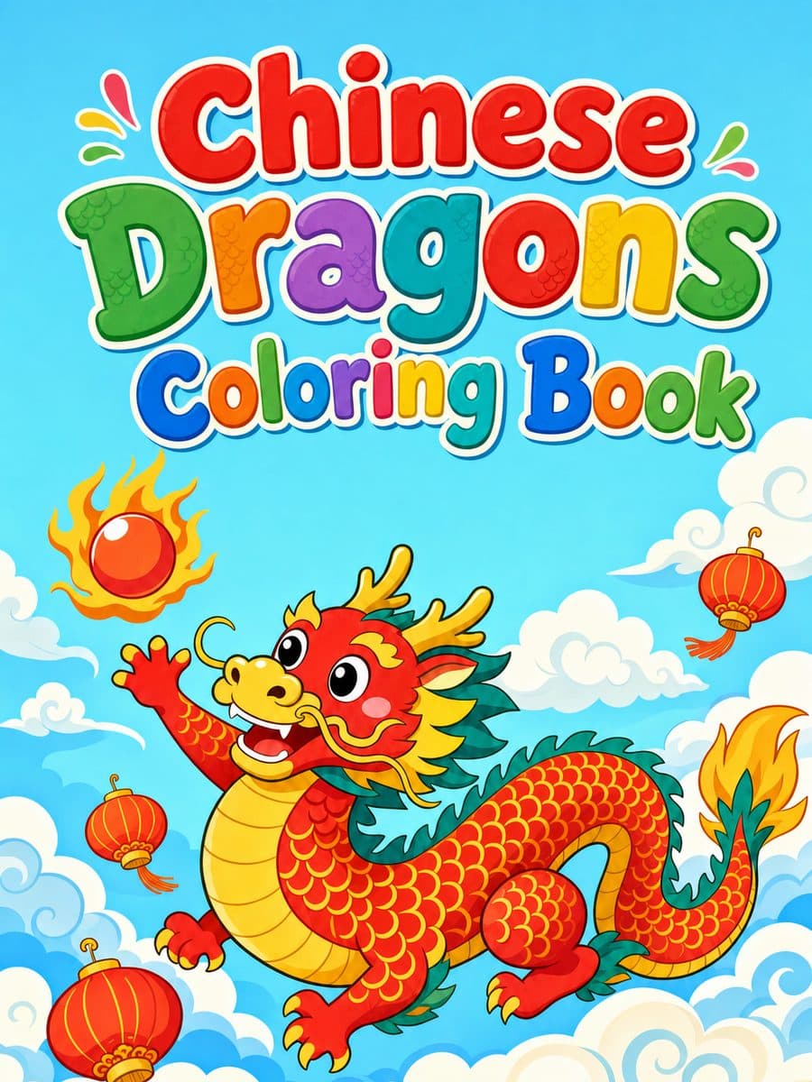 Chinese Dragons Coloring Book coloring book — Cover