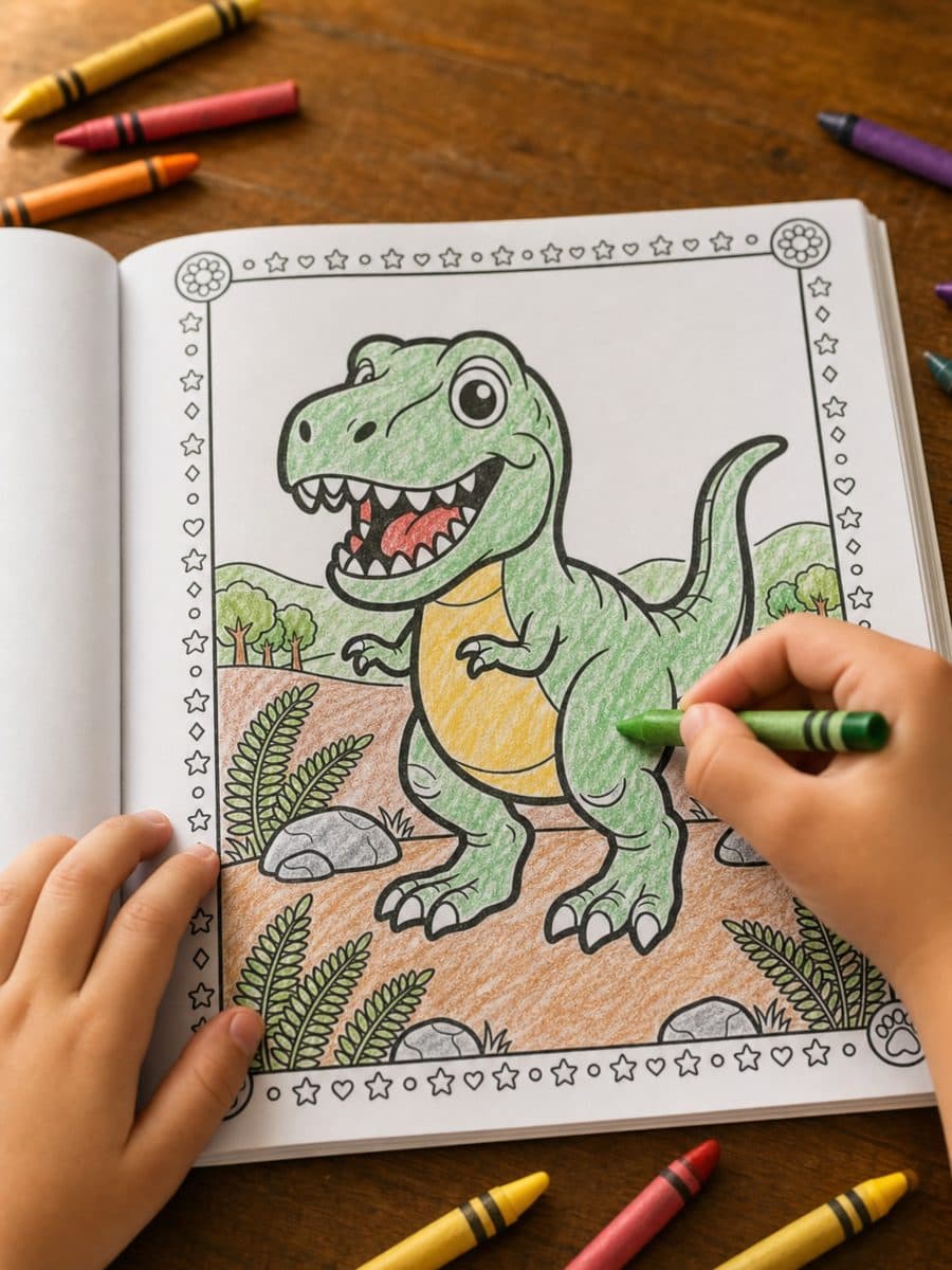 Le Monde des Dinosaures à Colorier Page Sample 1 thumbnail