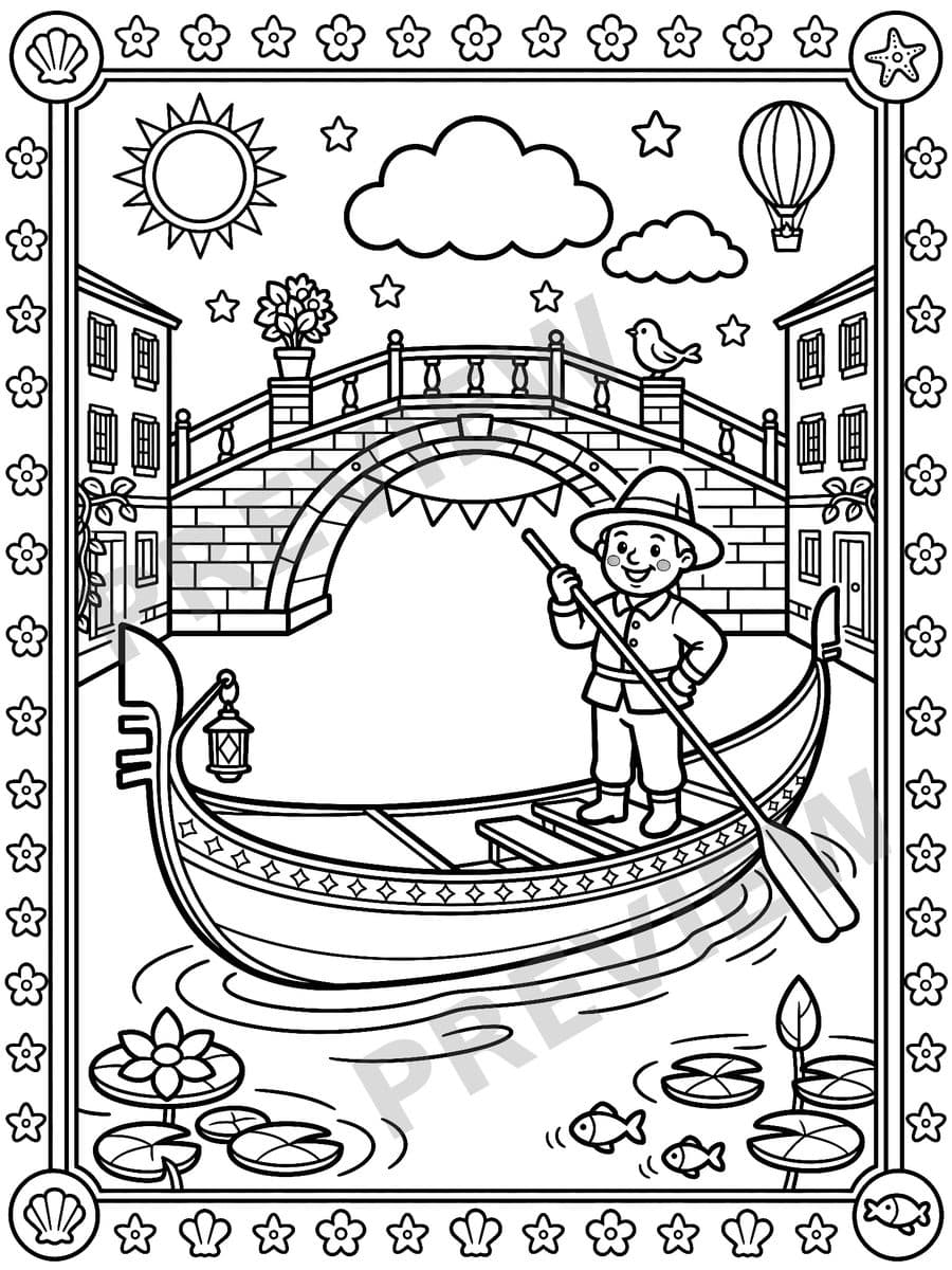 Ciao Italy! A Coloring Adventure Page Sample 2 thumbnail