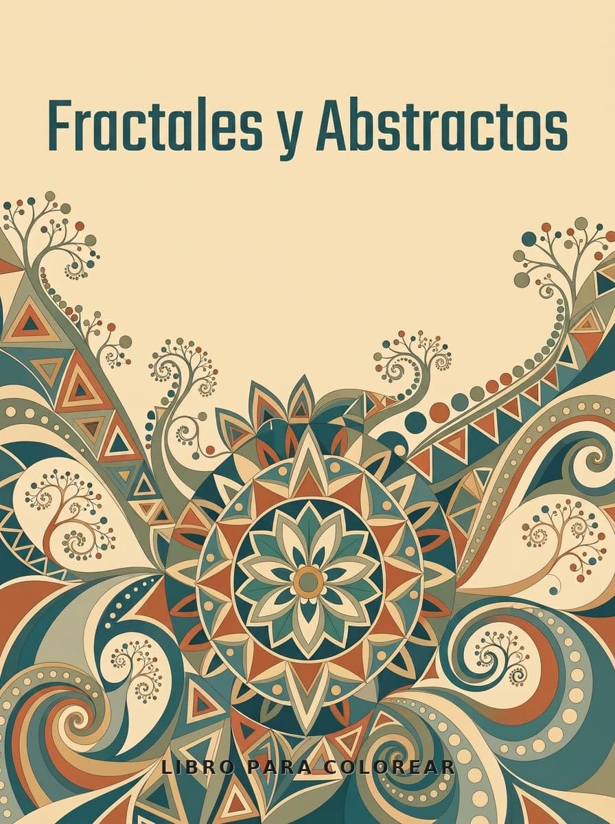 Fractales y Abstractos coloring book — Cover