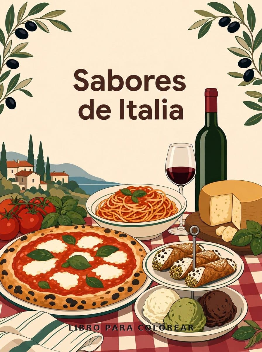 Sabores de Italia coloring book — Cover