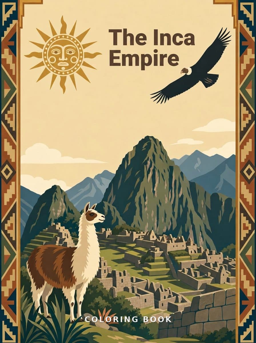 The Inca Empire coloring book cover