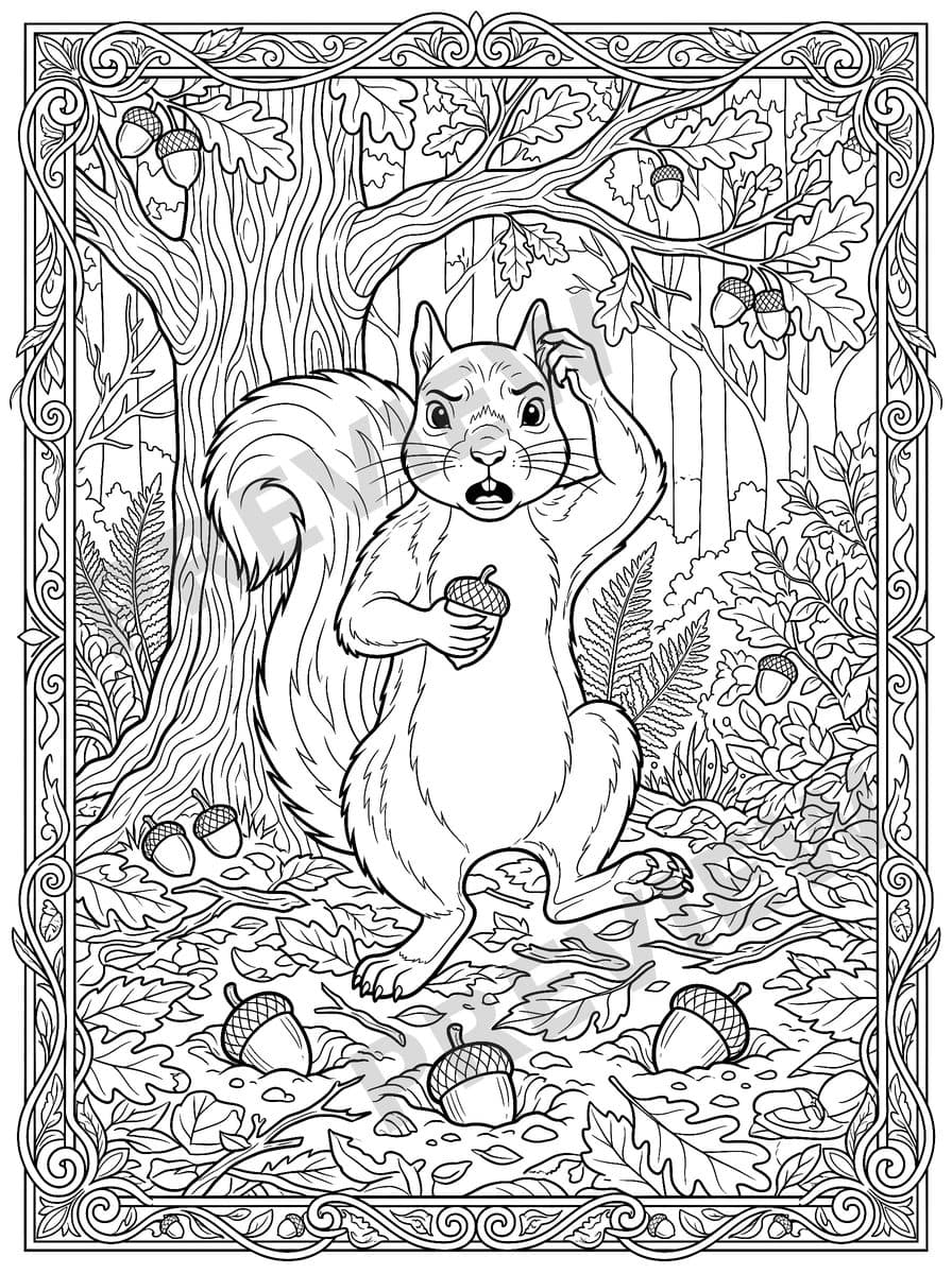 ADHD Animals Coloring Book, sample page 4