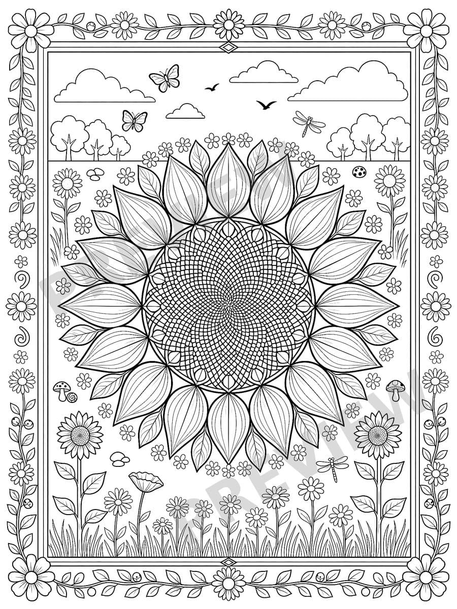 Mandalas of Nature, sample page 3