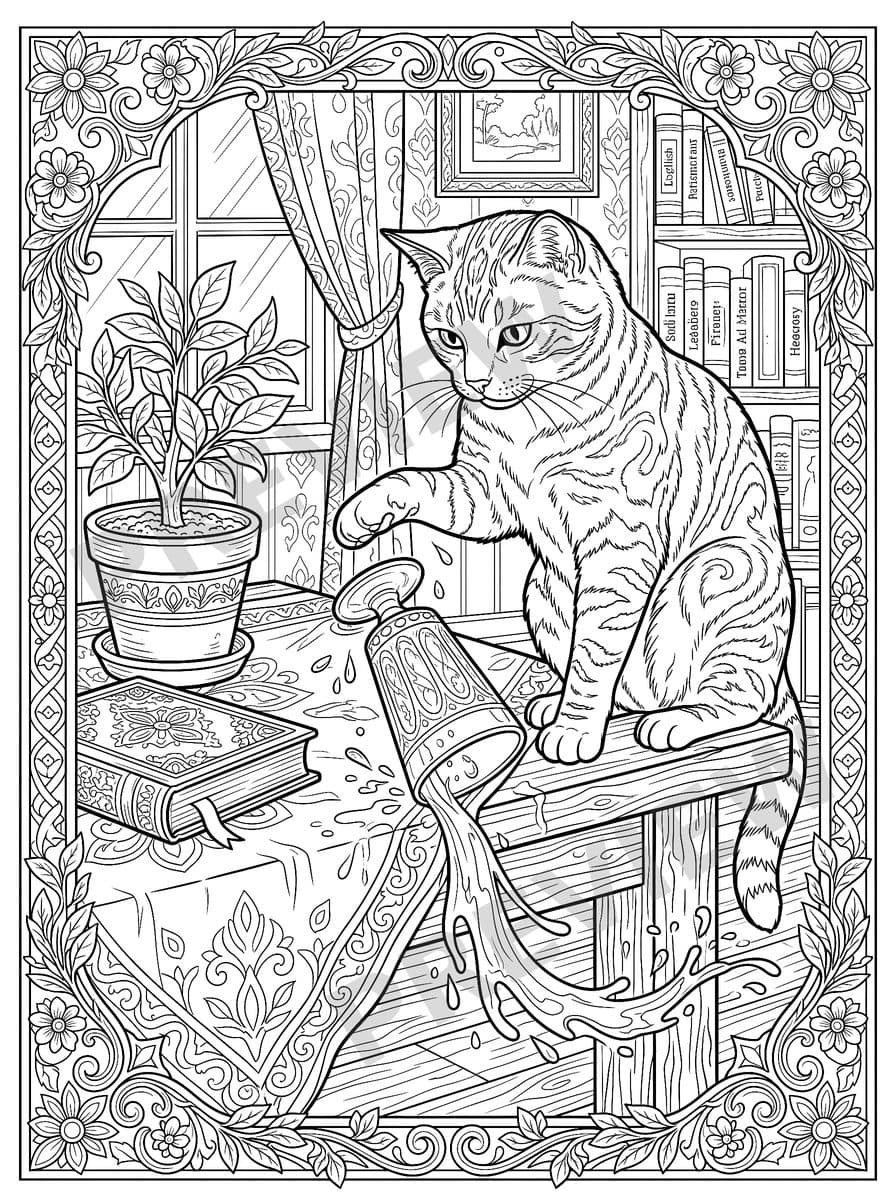 ADHD Animals Coloring Book, sample page 2