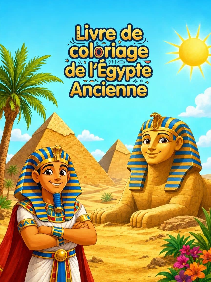 Livre de coloriage de l'Égypte Ancienne cover