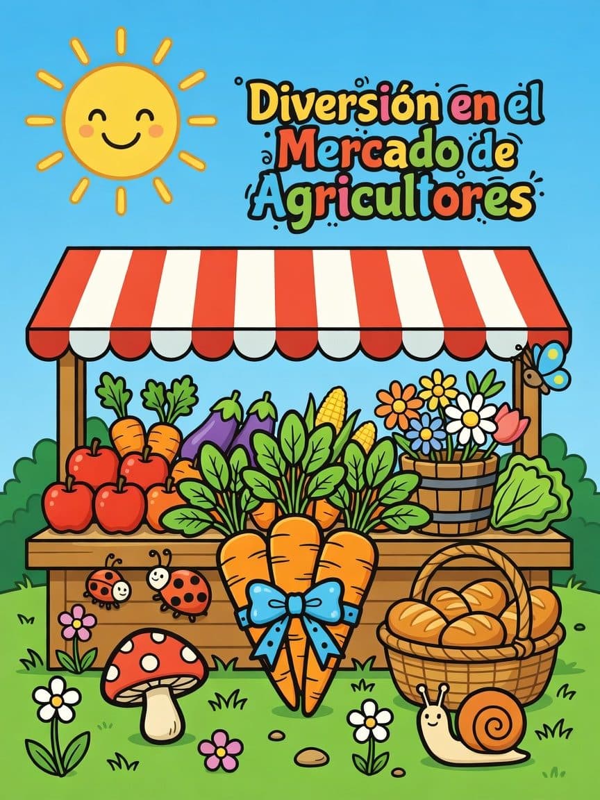 Diversión en el Mercado de Agricultores — Cover