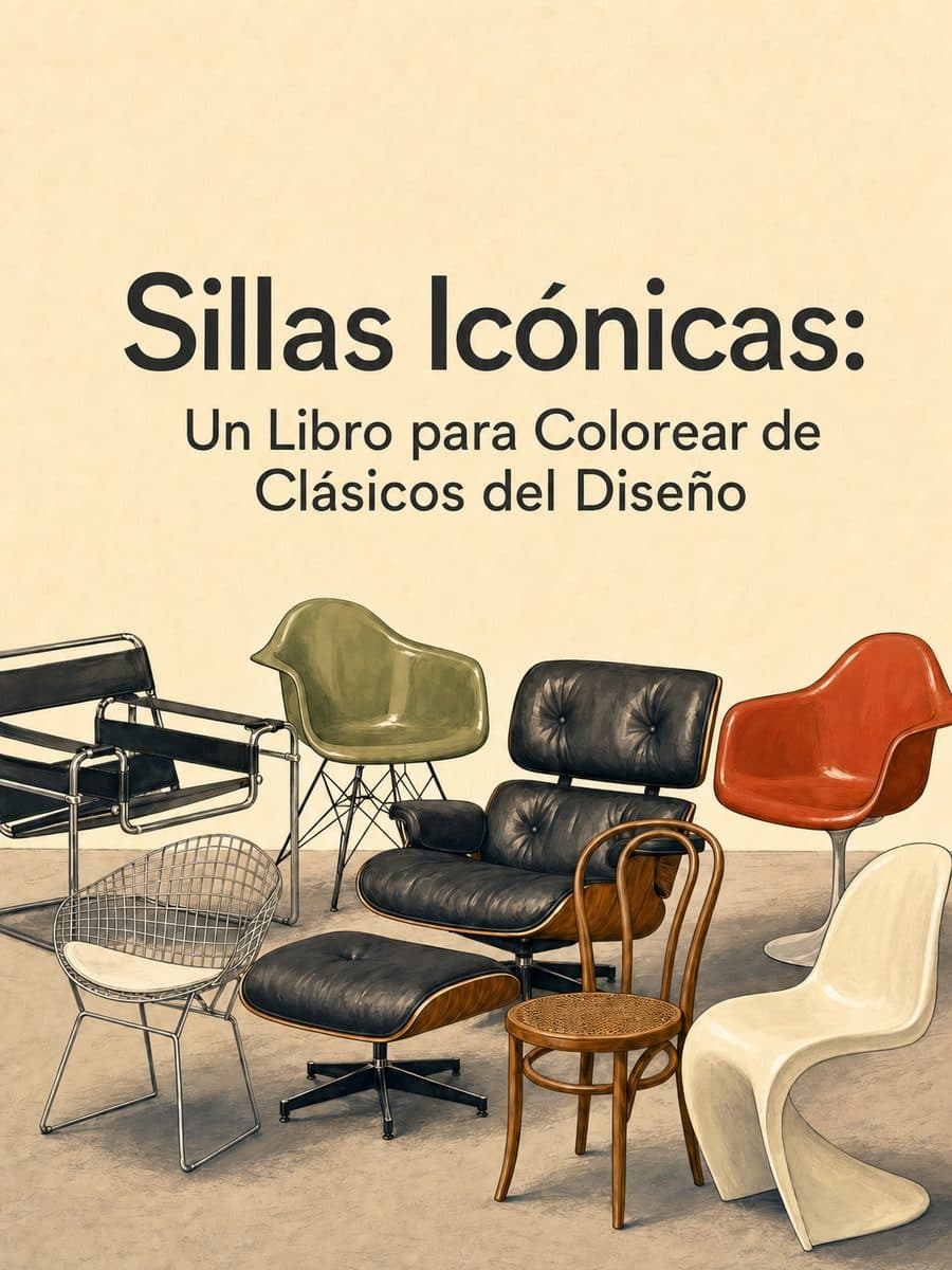 Sillas Icónicas: Un Libro para Colorear de Clásicos del Diseño coloring book — Cover