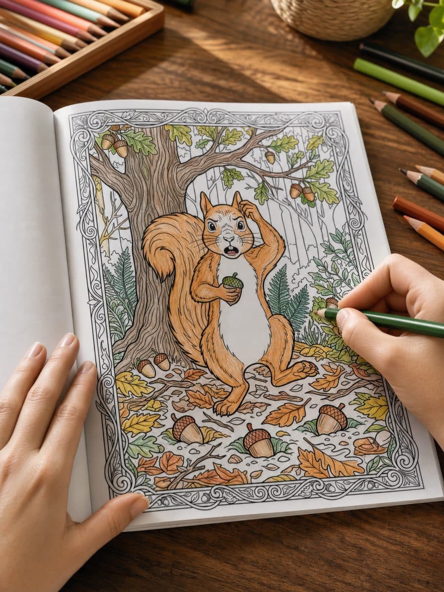 ADHD Animals Coloring Book, sample page 1
