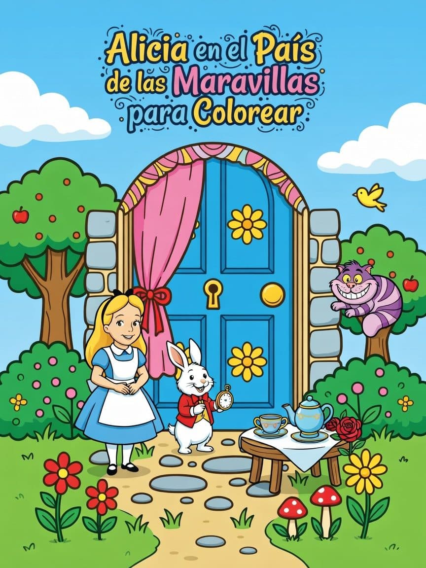 Alicia en el País de las Maravillas para Colorear cover
