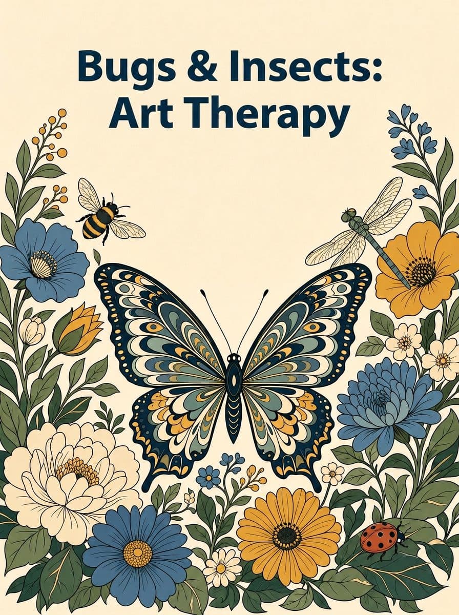 Bugs & Insects: Art Therapy coloring book cover