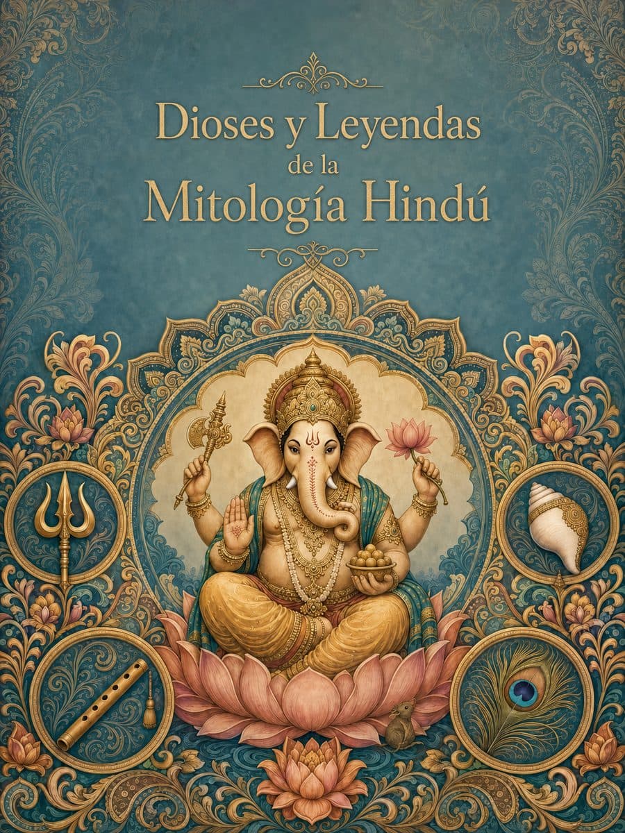 Dioses y Leyendas de la Mitología Hindú coloring book — Cover