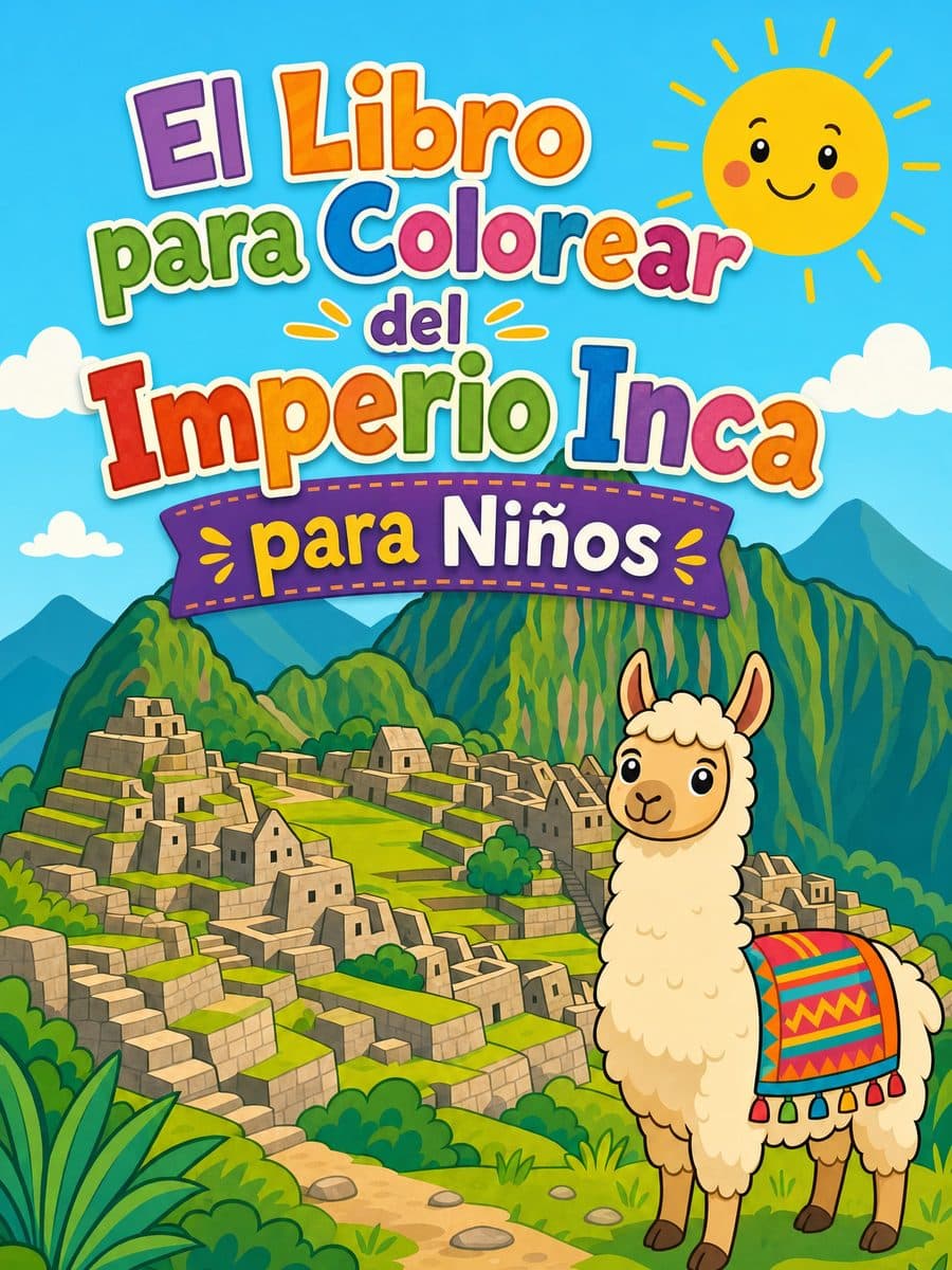 El Libro para Colorear del Imperio Inca para Niños coloring book cover