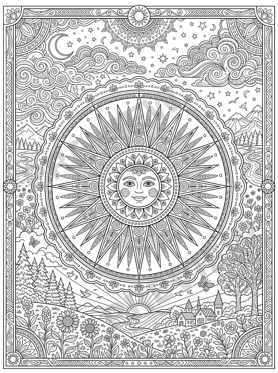 Mandalas for Anxiety Relief, sample page 3