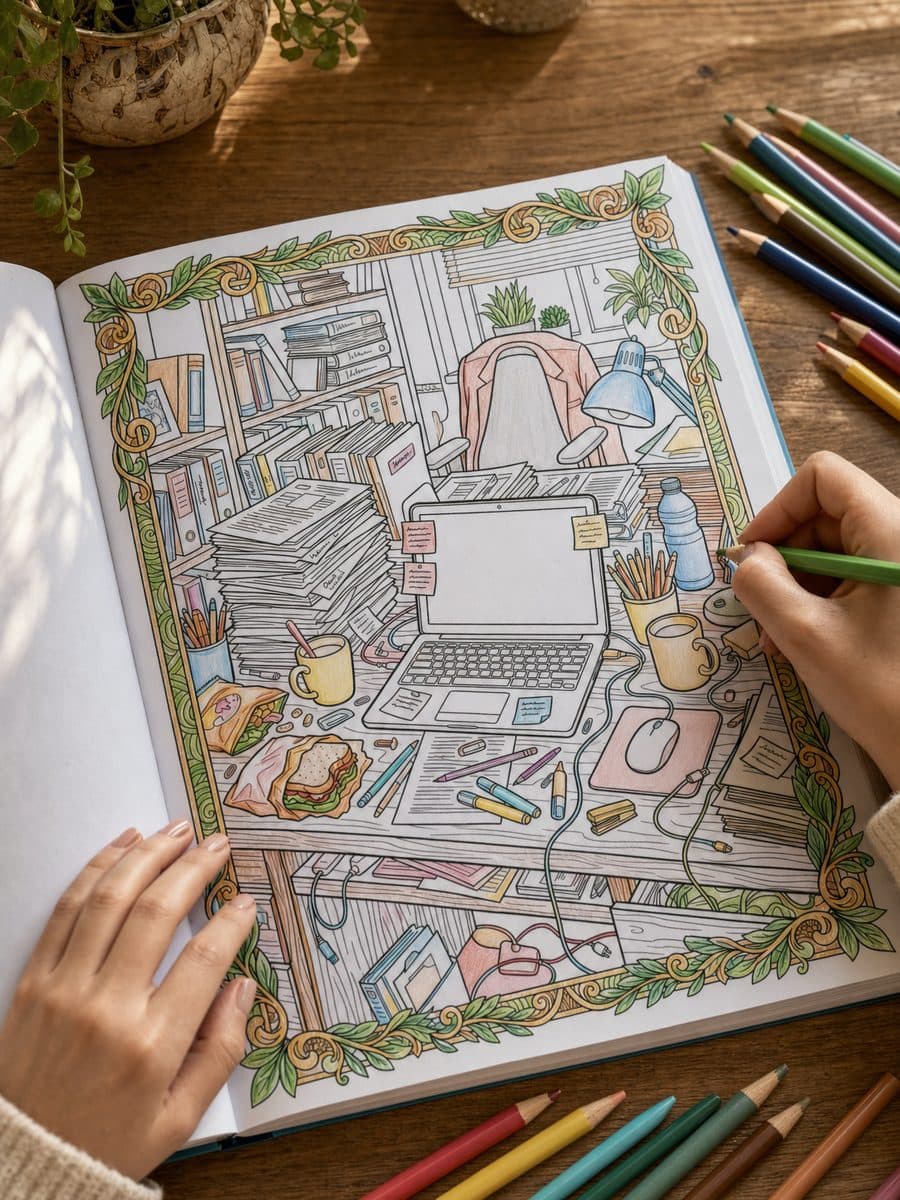 The ADHD Brain Coloring Book, sample page 1